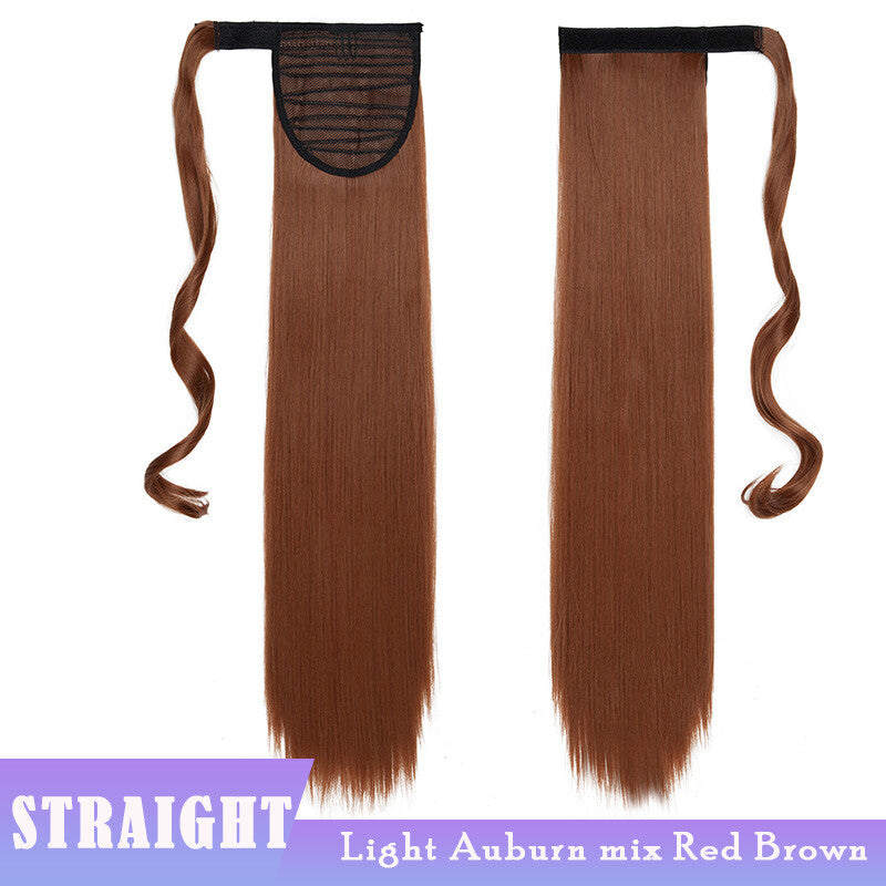 Clip-In Ponytail Hair Extensions Thick Wavy Natural Look 24-32 Inch