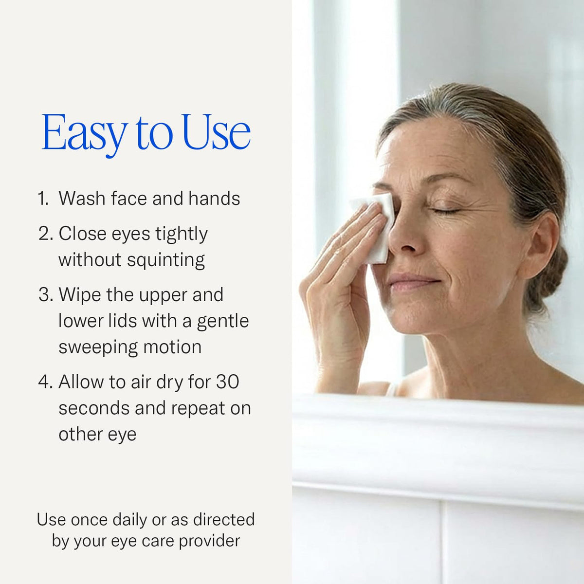 Tea Tree Oil Face & Eyelid Cleansing Wipes - Natural, Anti-Demodex, 24 Count