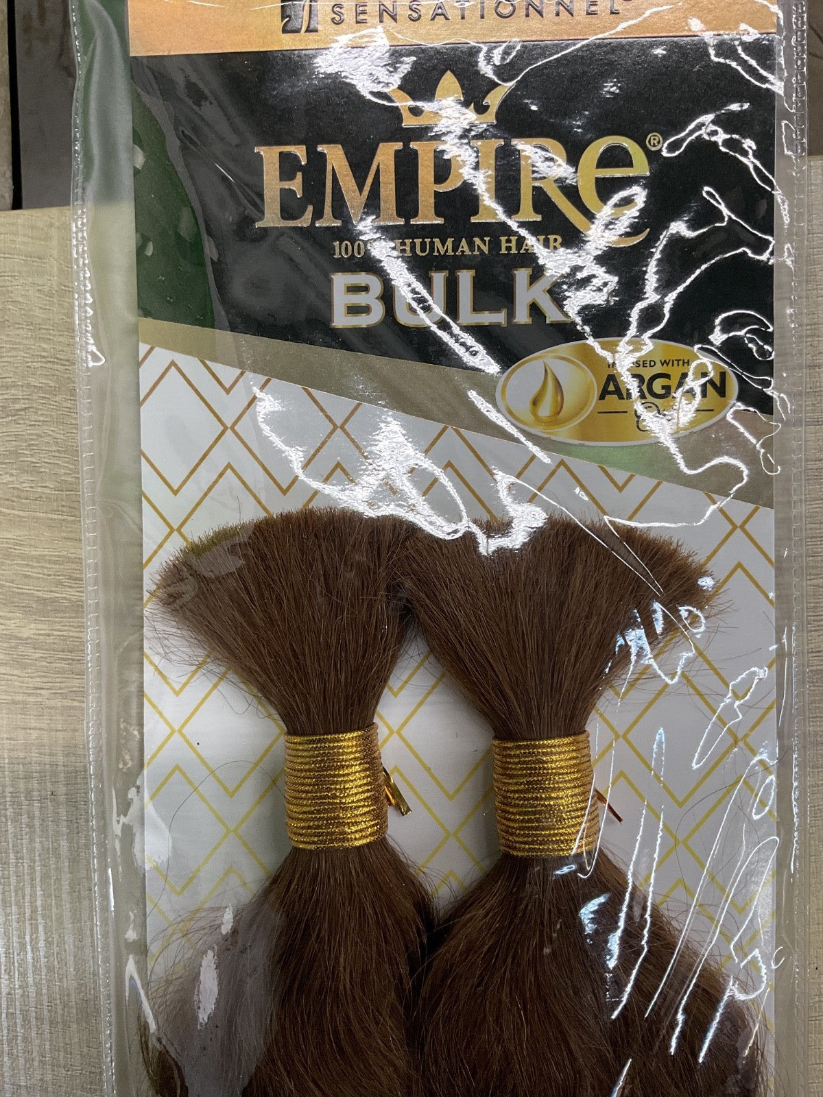 100% Human Hair Bulk Wavy French Weave 18 Inch - Color 30