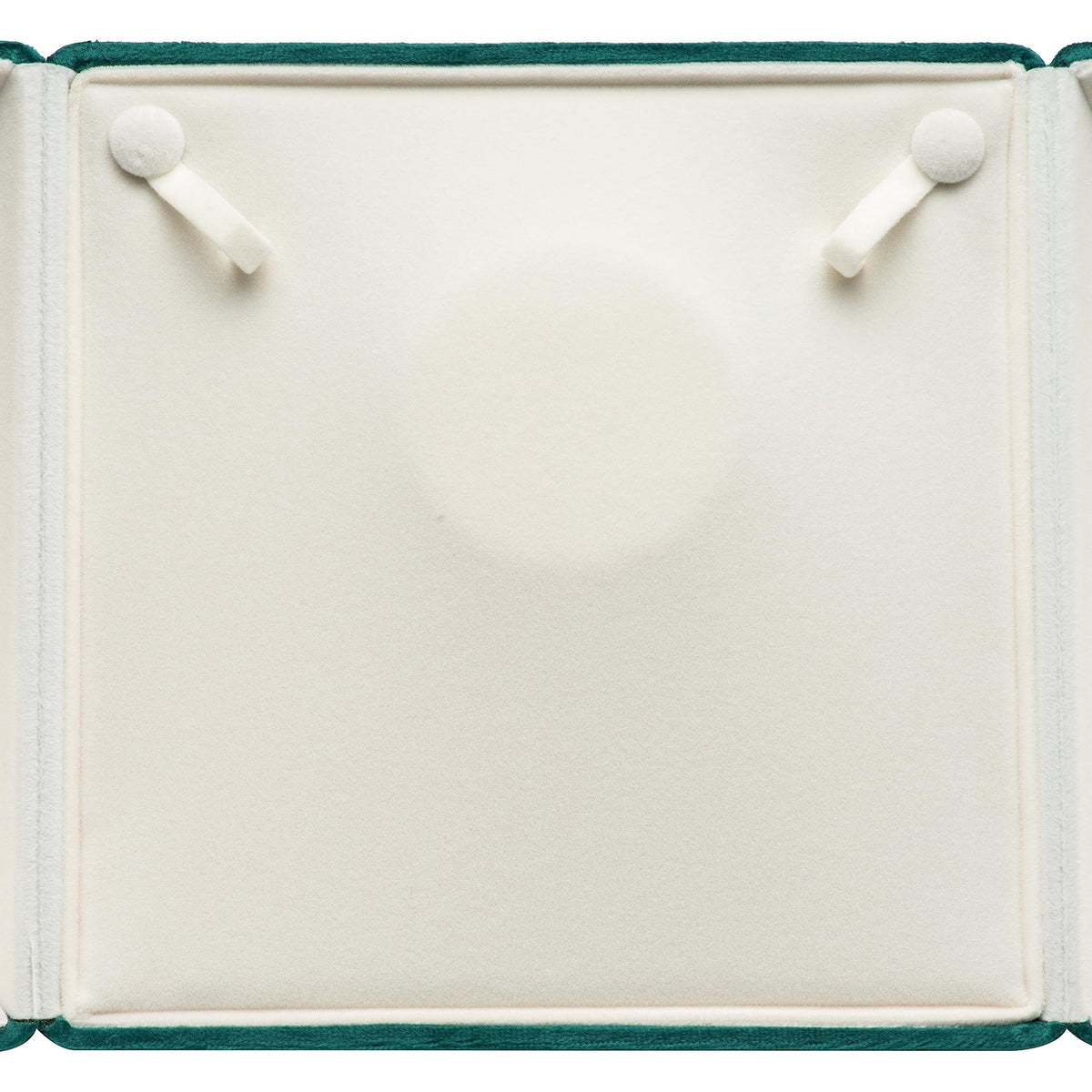 Velvet Jewelry Gift Box for Pearl Necklaces - Green, 7.1 x 7.1 x 1.5 Inches