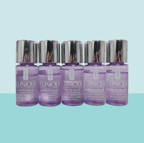 Makeup Remover Set - 5 x 1 oz Cleansing Bottles for Face & Eyes