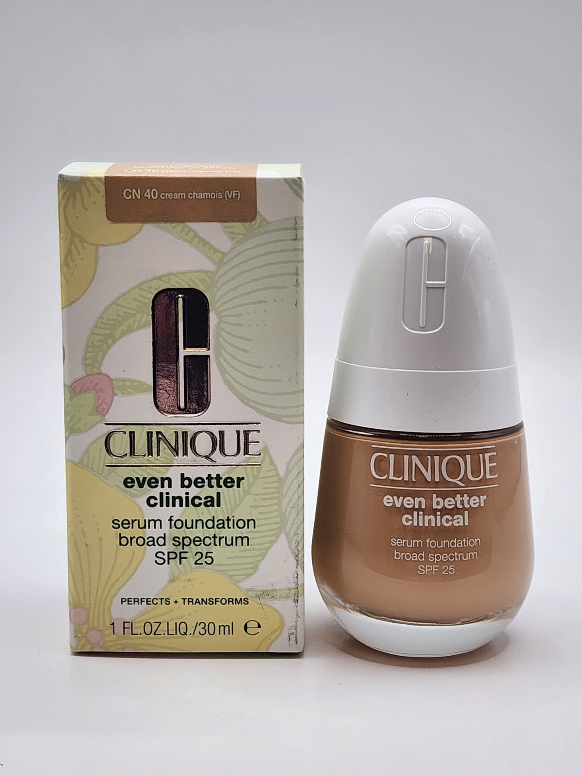 Clinique Even Better Clinical Serum Foundation CN40 Cream Chamois SPF 25 1oz - New