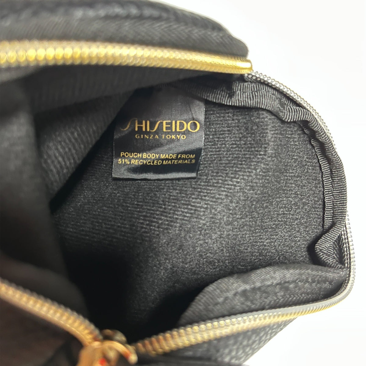 Travel Makeup & Cosmetic Pouch Set with Skincare Products - Black Faux Leather
