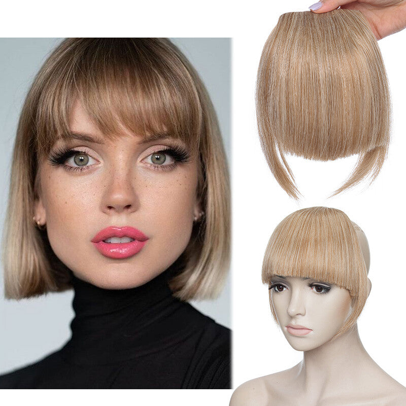 Clip-In Hair Bangs Extensions - Wispy, Natural, 9-inch Styles