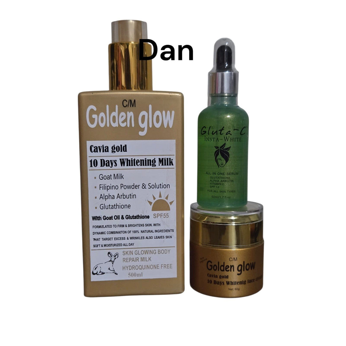 Brightening Face Lotion SPF 55 with Caviar Gold & Glutac Serum - Skin Repair & Glow
