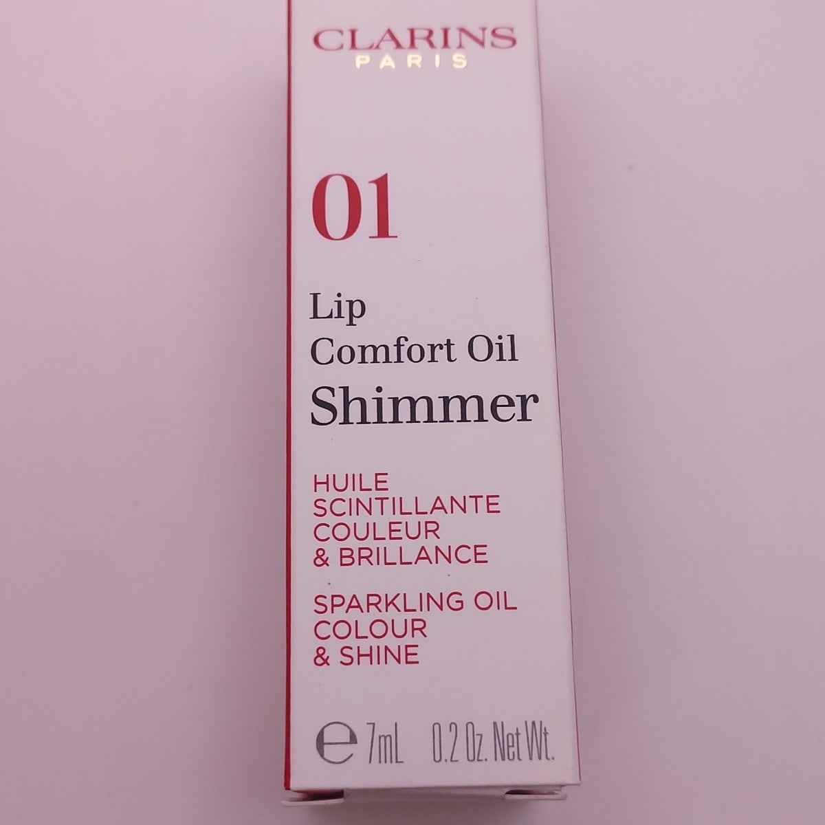 Clarins Lip Comfort Oil Shimmer 01 Sequin Flares Lip Oil 0.2oz