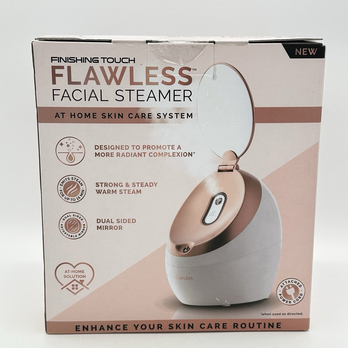 Facial Steamer Skin Care System with Dual-Side Mirror - Flawless Face Spa