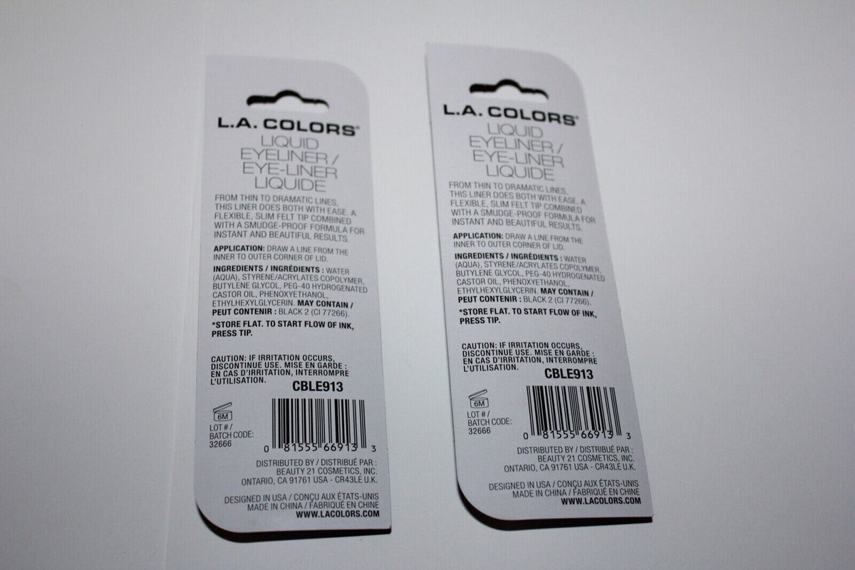 Liquid Eyeliner Set - Black, 2 Pack for Precise Eye Makeup