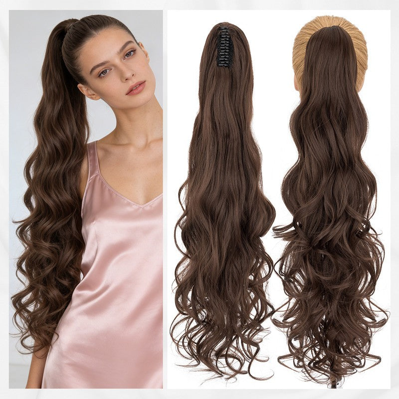 Long Ponytail Hair Extension with Claw Clip - 30 Inch Synthetic Hairpiece