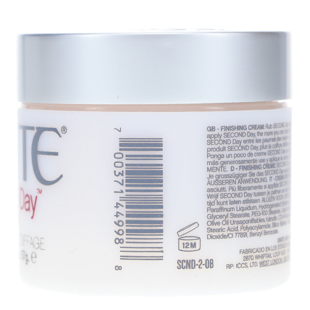 Hair Second Day Finishing Cream - Moisturizing Thermal Protectant 2 oz