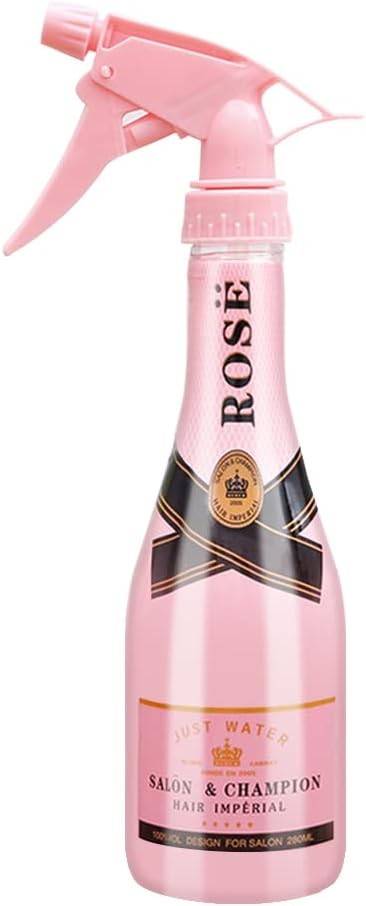 Fine Mist Spray Bottle 9.8oz (280ml) Pink Rose Champagne – Hair Moisturizing & Cleaning