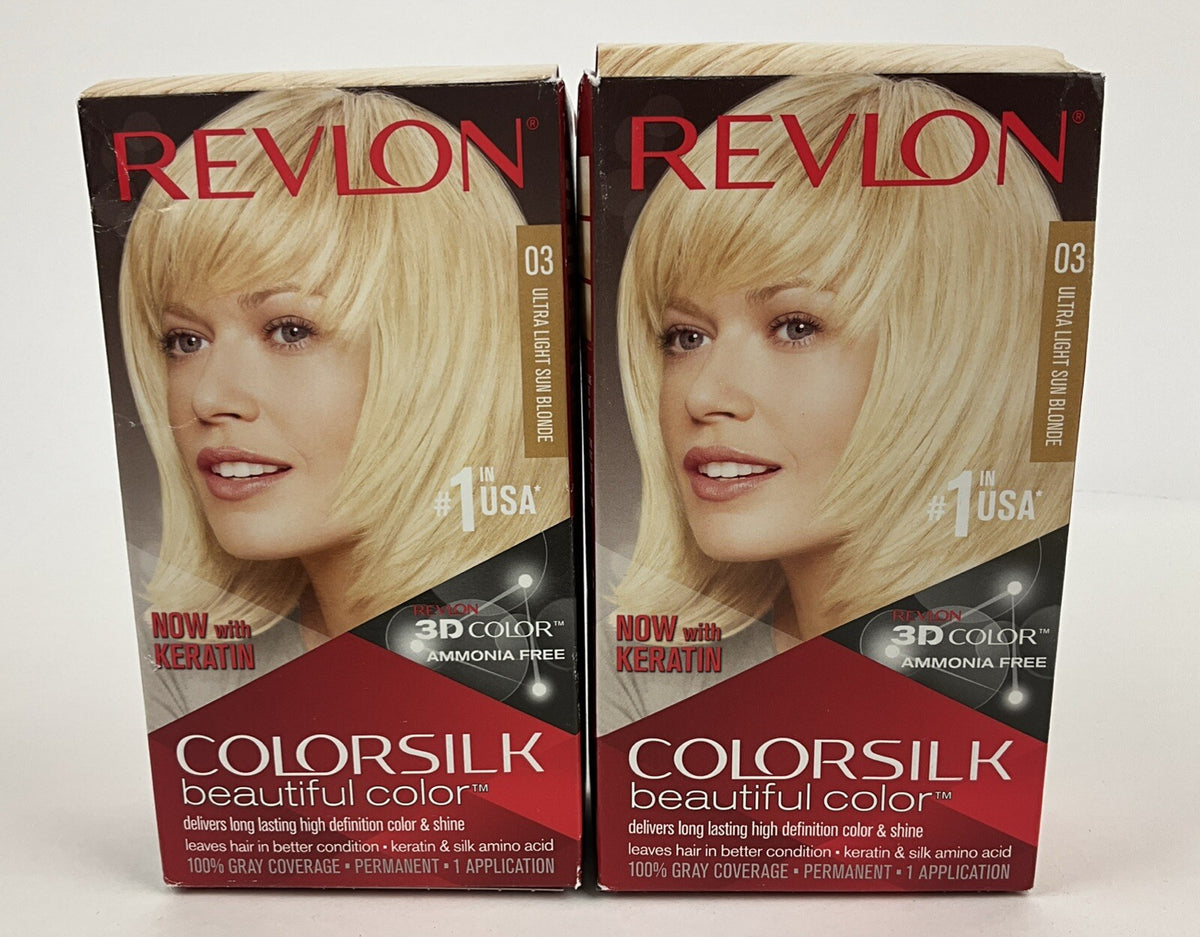 Revlon Colorsilk Hair Color 03 Ultra Light Sun Blonde - 2 Pack