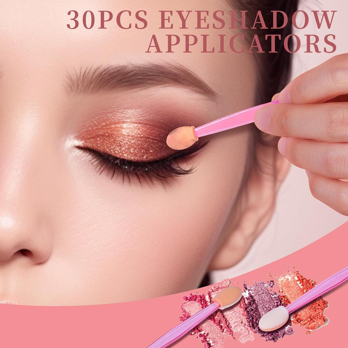 Disposable Makeup Applicators Kit with Mascara Wands Lip & Eyeshadow Brushes