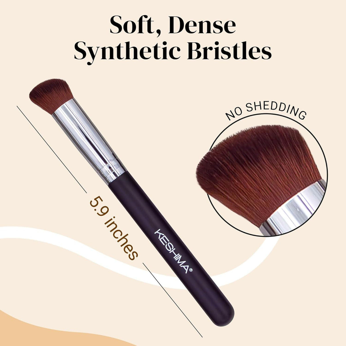 Angled Under Eye & Nose Contour Concealer Brush - Synthetic, Vegan