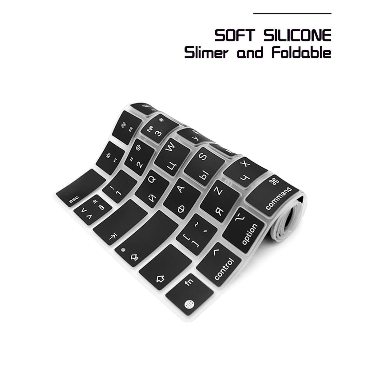 Silicone Keyboard Cover Skin for MacBook Pro/Air 13-16 inch European Layout Dust Proof