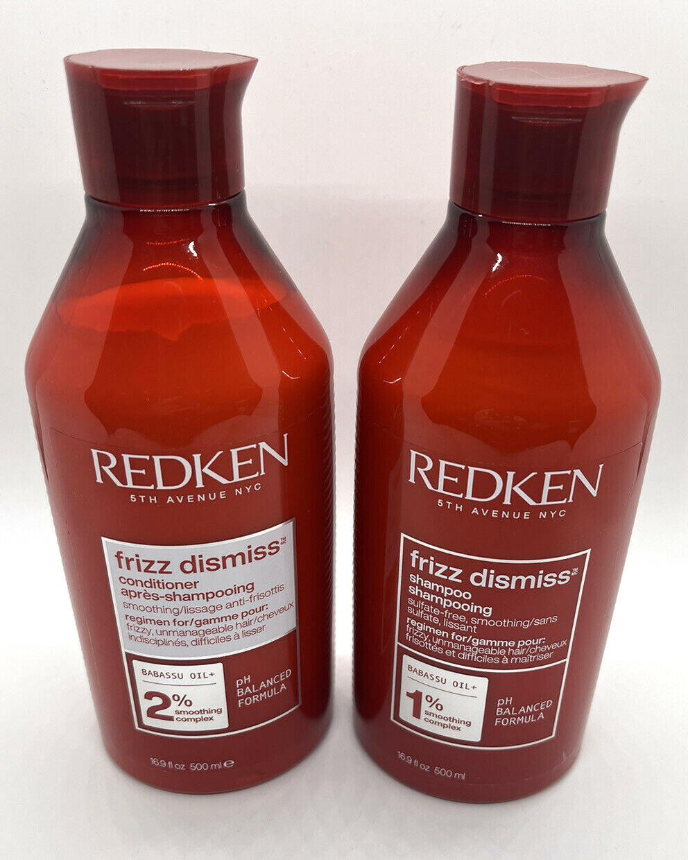Redken Frizz Dismiss Shampoo & Conditioner Duo 16.9 oz Anti-Frizz Hair Care Set