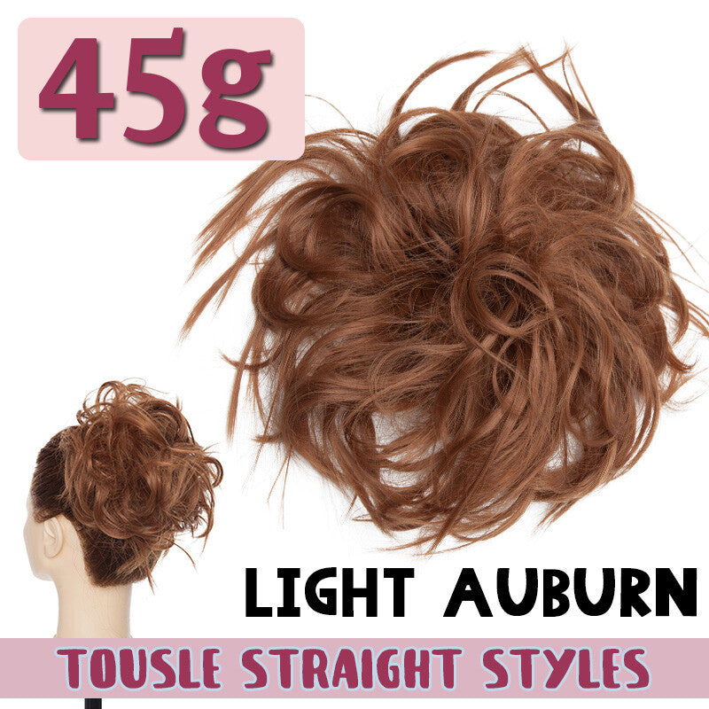 7-Inch Messy Bun Hair Piece Scrunchie Updo Thick Human Hair Extensions