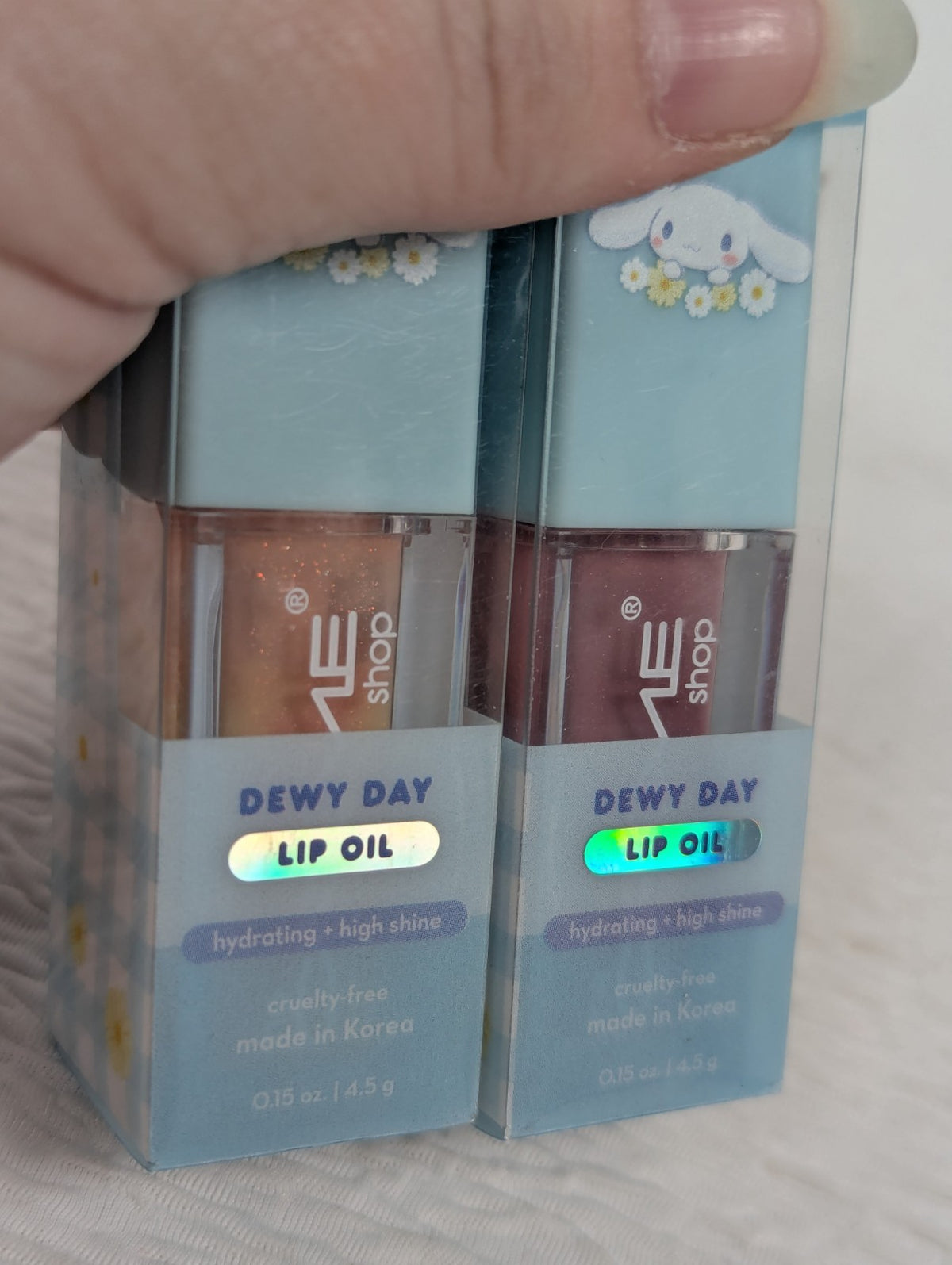 Lip Oil Set - Dewy Day Lip Gloss with Poppy & Lilac Shades - 2 Pack