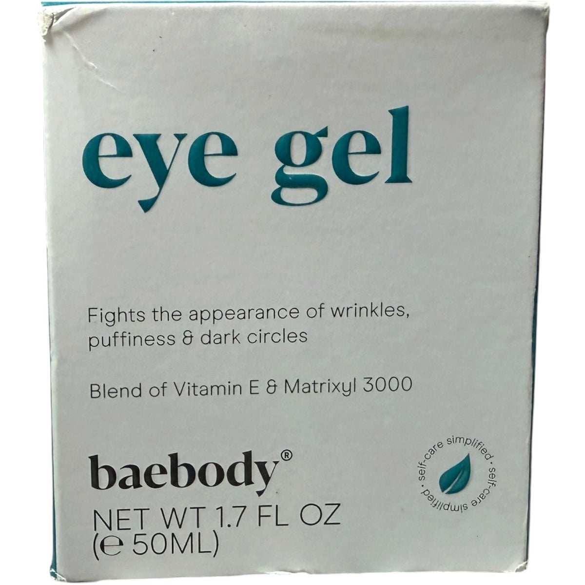 Eye Gel for Dark Circles & Wrinkles - Vitamin E, Peptide Complex, 1.7oz