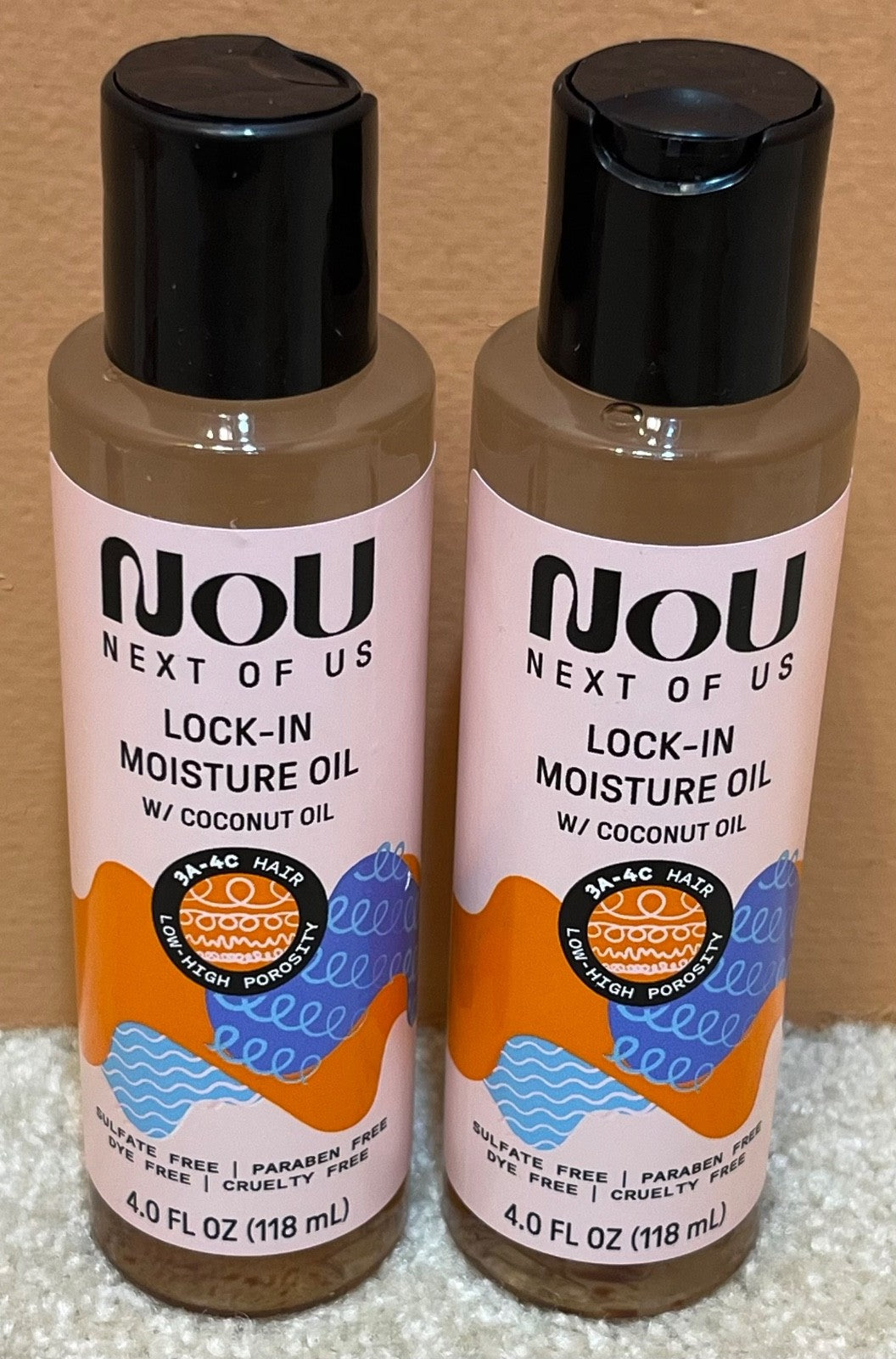 Moisture Hair Lock-In Oil with Coconut Oil - 4 Oz Each, Pack of 2