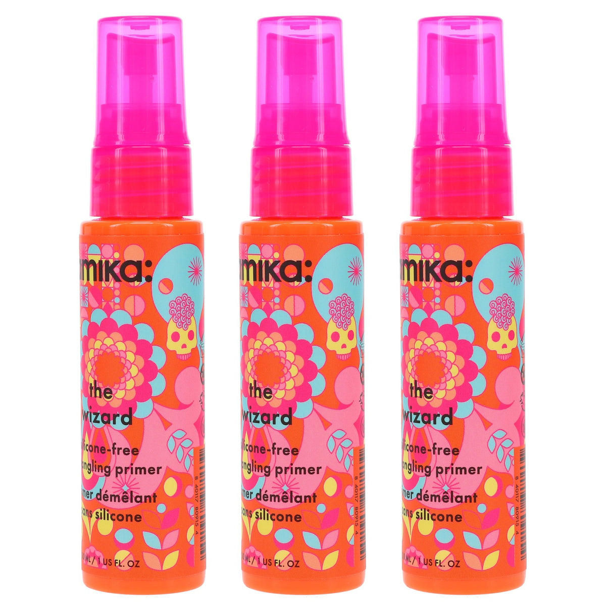 Amika Silicone-Free Detangling Primer 1 oz - 3 Pack Salon Hair Care