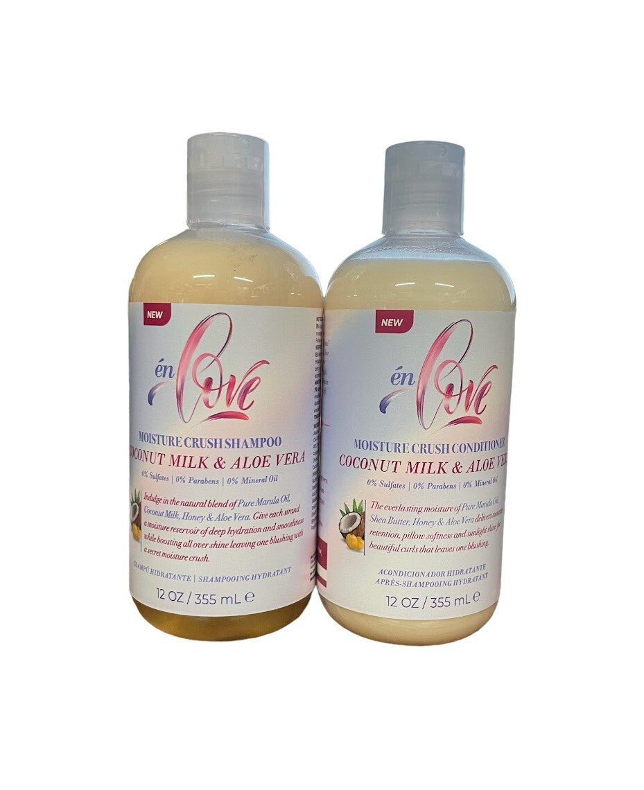 én Love Moisture Crush Shampoo & Conditioner Set 12oz Each Free Shipping