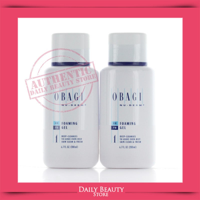 Obagi Nu Derm Foaming Gel Cleanser 6.7oz - 2 Pack