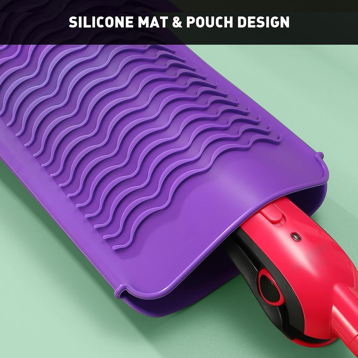 Heat-Resistant Silicone Travel Pouch for Flat Irons & Curling Tools