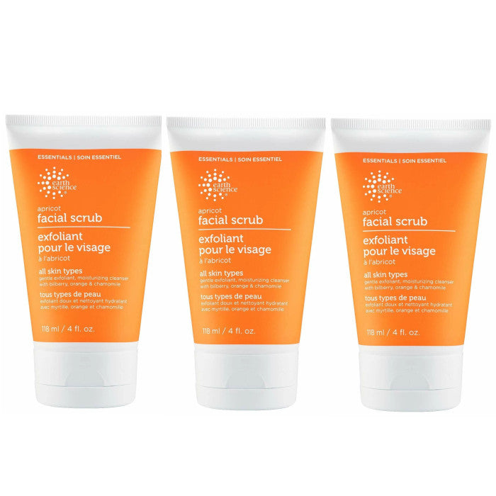Earth Science Apricot Facial Scrub 4 fl. oz Each (Pack of 3)