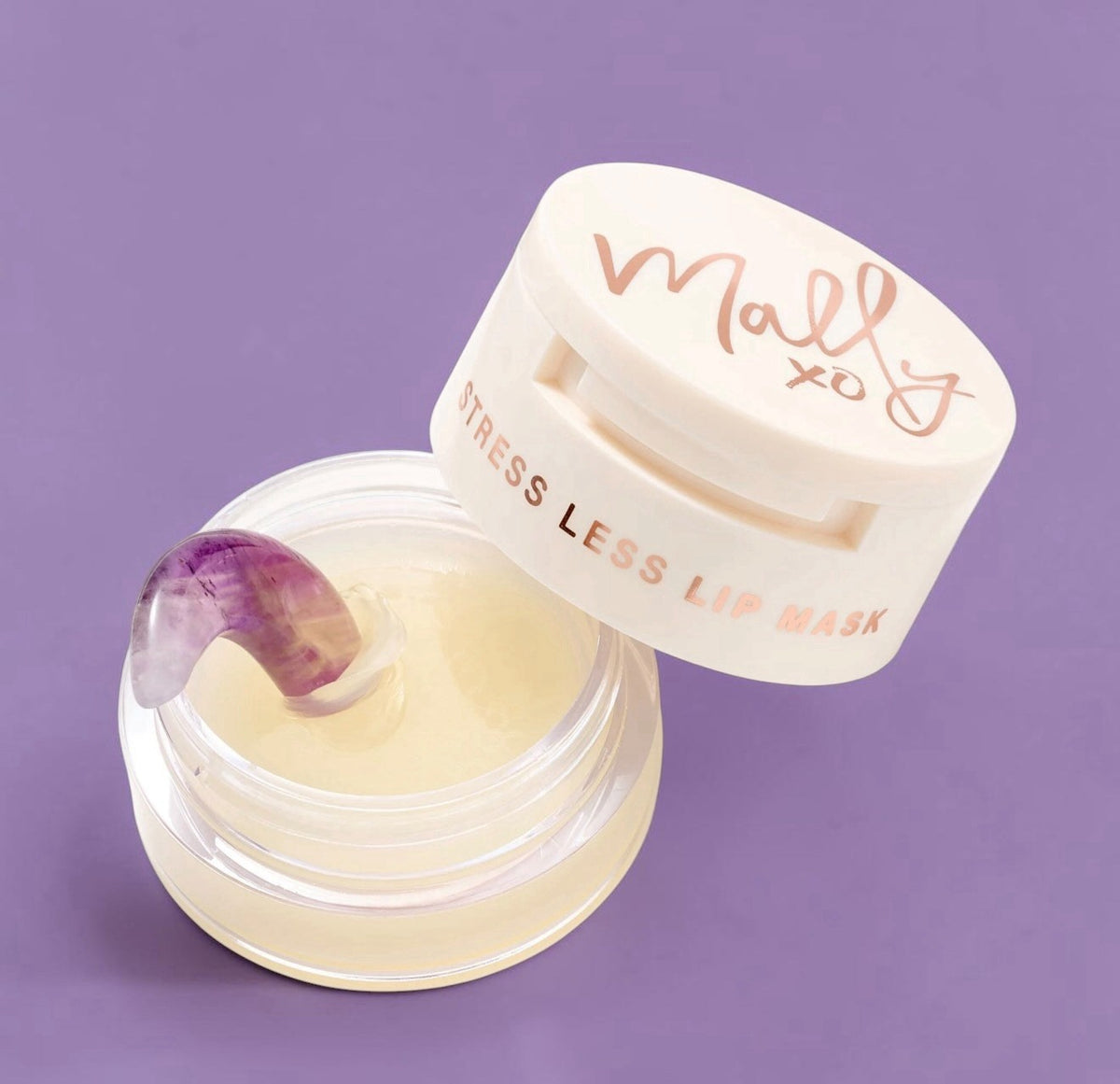 Lip Mask Balm with Gua Sha Amethyst Stone Applicator - Lavender & Chamomile