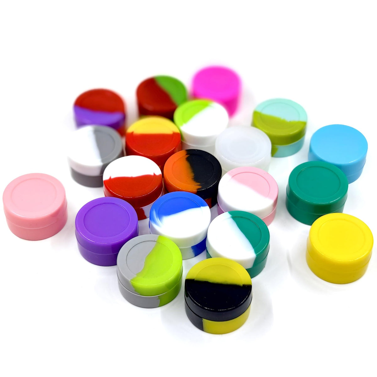 5ml Silicone Storage Jars Set – 50 Non-Stick Wax Containers for Cosmetics, Lip Balm & Skincare