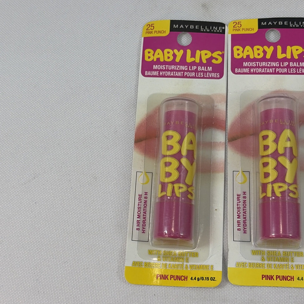 Maybelline Baby Lips Moisturizing Lip Balm Set of 4 Pink Punch #25 Flavored