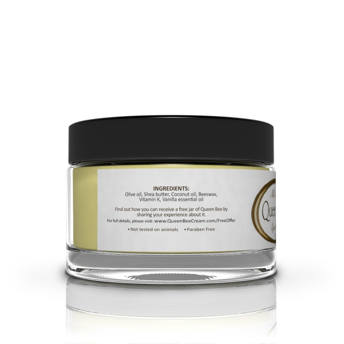 Organic Under Eye Cream for Dark Circles Wrinkles & Puffiness - Handmade 1oz