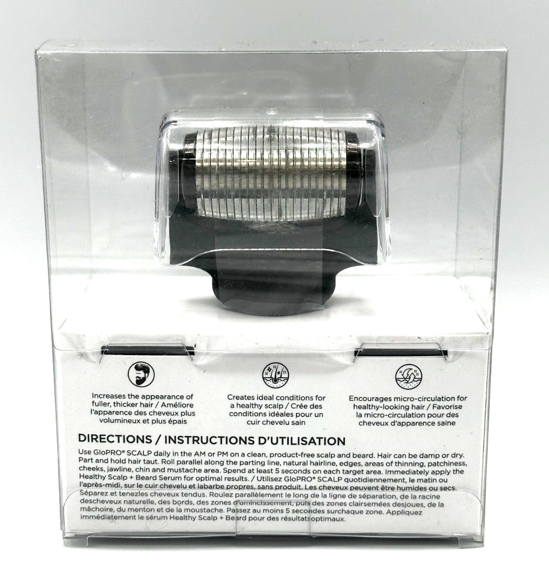 Scalp and Beard Attachment Head for Glopro Men’s Grooming Device - Black