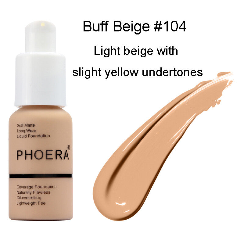 Full Coverage Matte Liquid Foundation for All Skin Types - Long Lasting & Waterproof