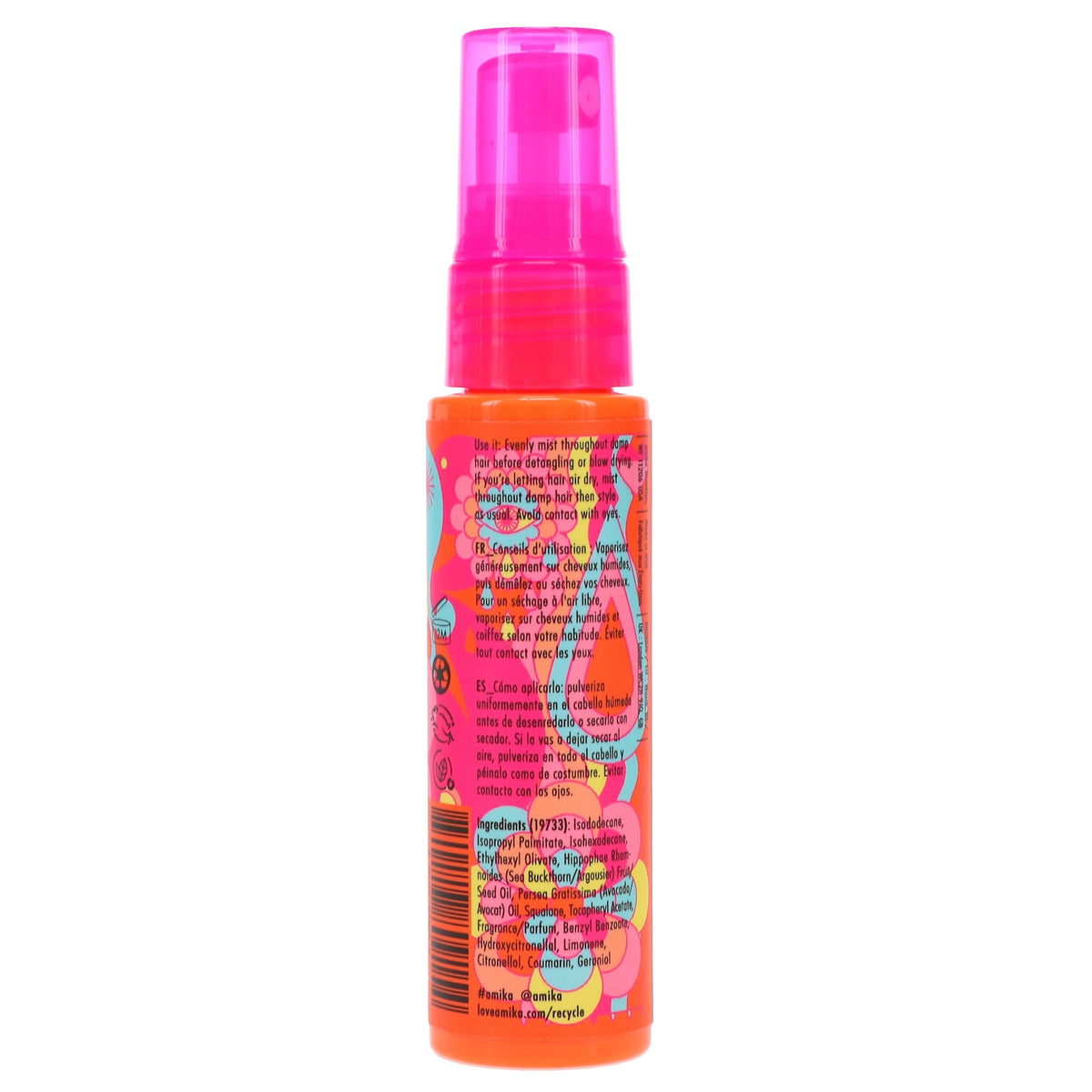 Amika Silicone-Free Detangling Primer 1 oz - 3 Pack Salon Hair Care
