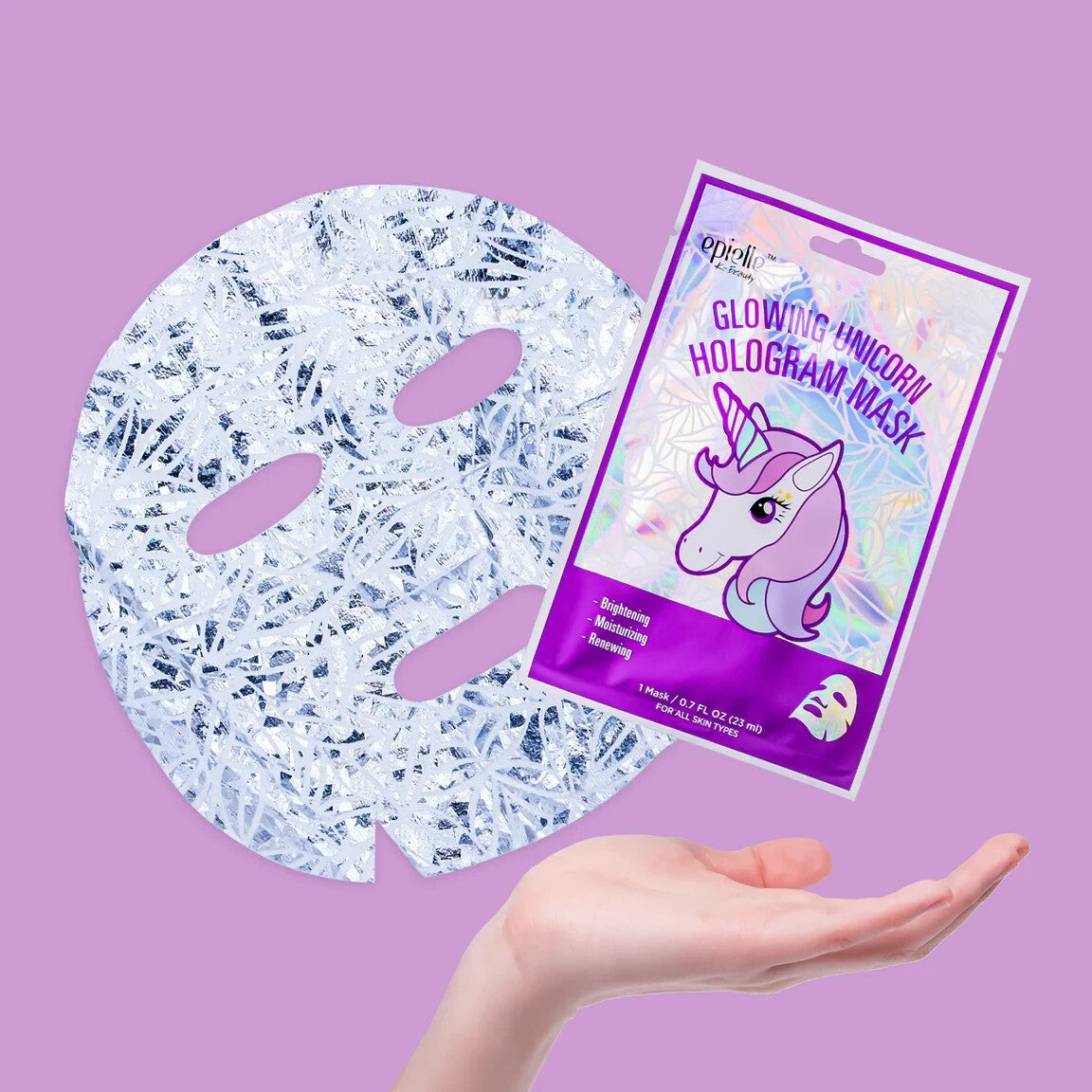 Glowing Unicorn Hologram Sheet Mask - 3 Count