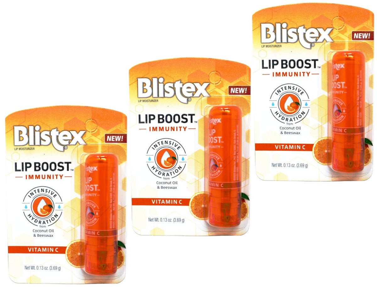 Hydrating Lip Balm Set with Vitamin C & Coconut Oil - 3 Pack