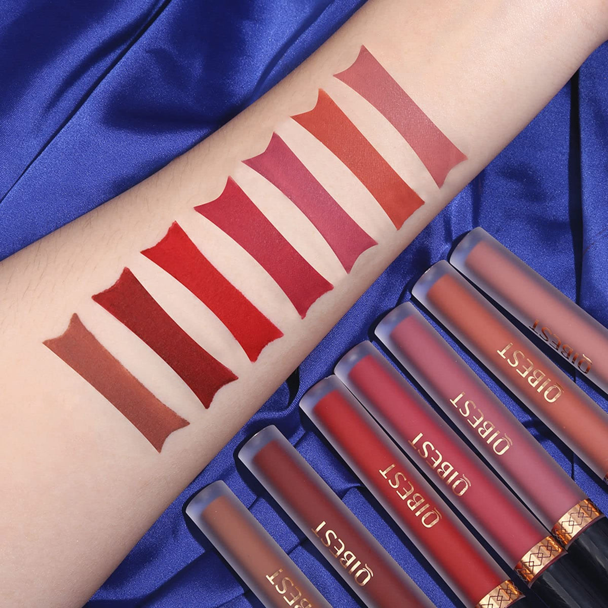 Liquid Lipstick Set 8 Colors Matte Lip Gloss & Lip Plumper - Long Lasting