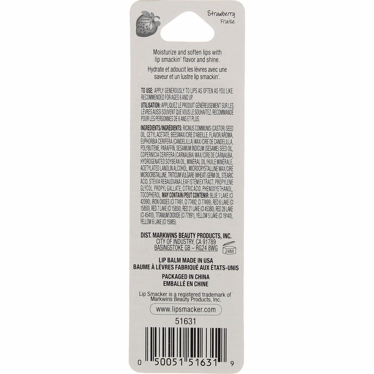 Lip Balm Set - Strawberry Flavored Moisturizing Lip Care, 2 Pack