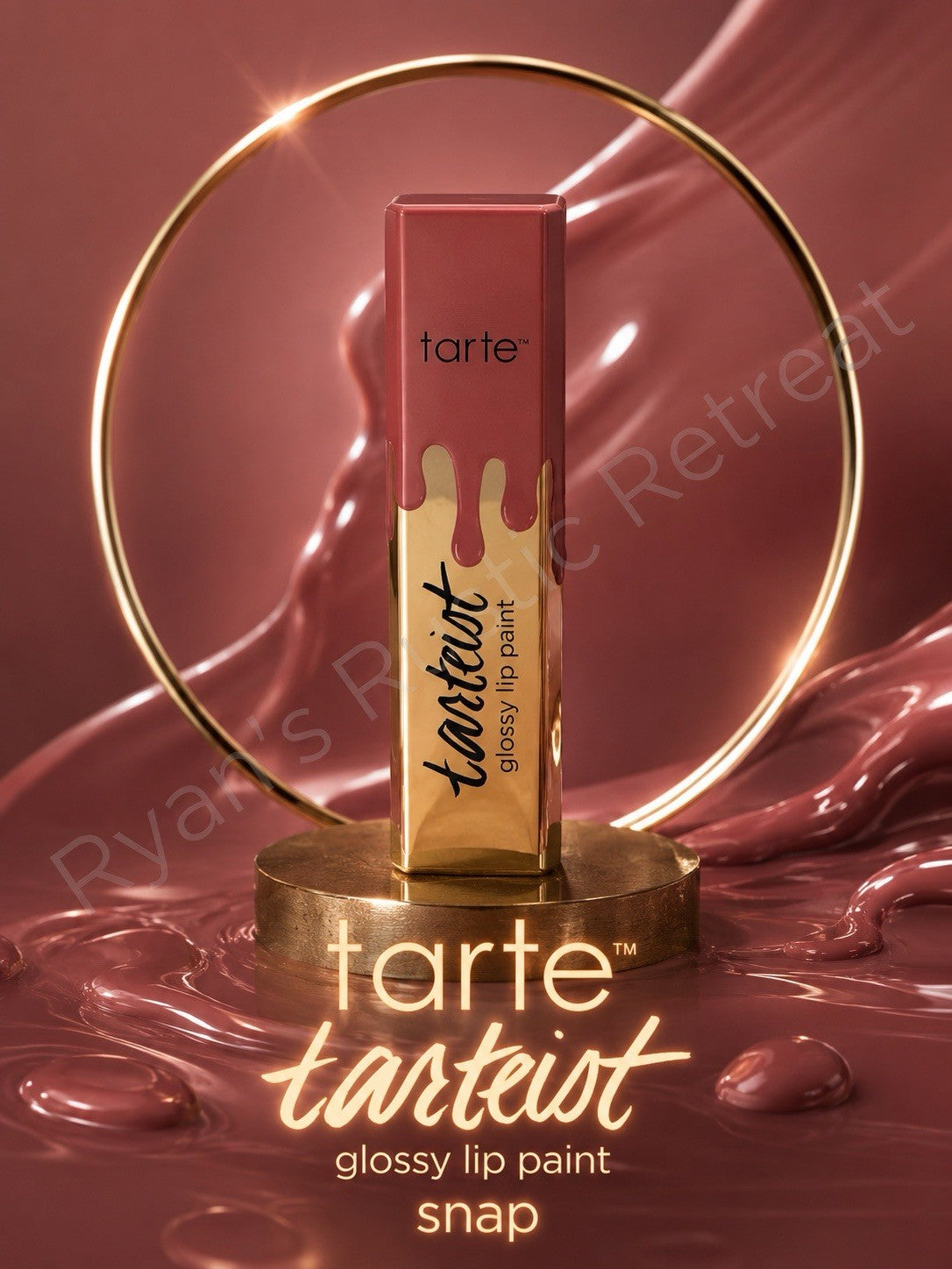 Lip Gloss - Tarteist Glossy Lip Paint in Snap Nude Mauve, High-Shine, Vegan Formula