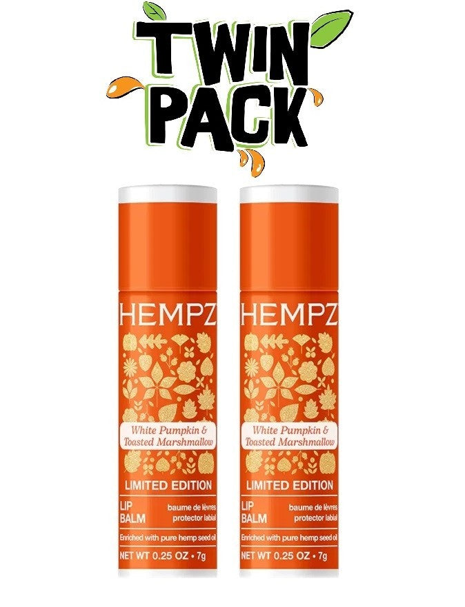 Moisturizing Lip Balm Set - White Pumpkin & Toasted Marshmallow, Limited Edition 2 Pack