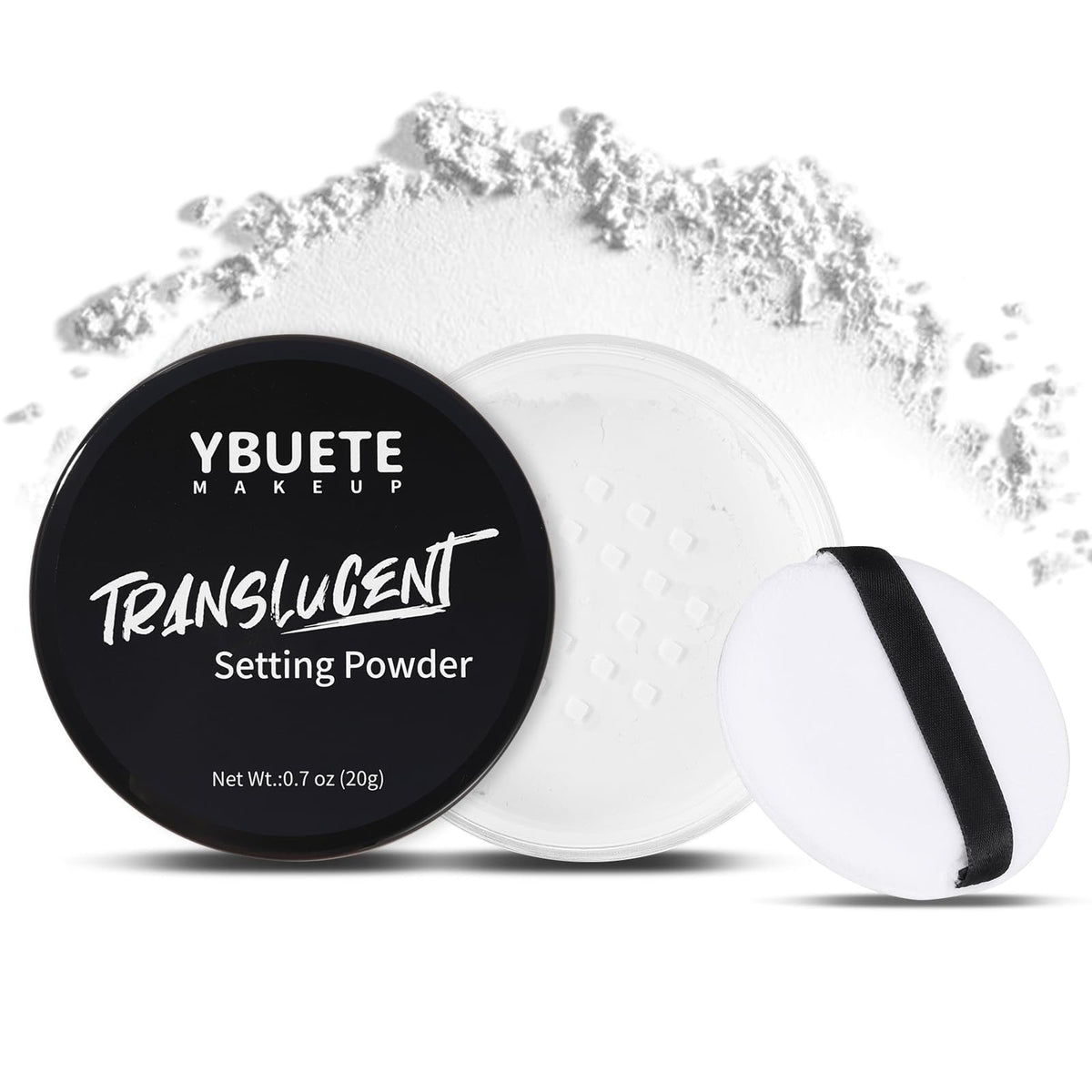 Translucent Loose White Setting Powder - Long-Lasting, Oil-Control Makeup