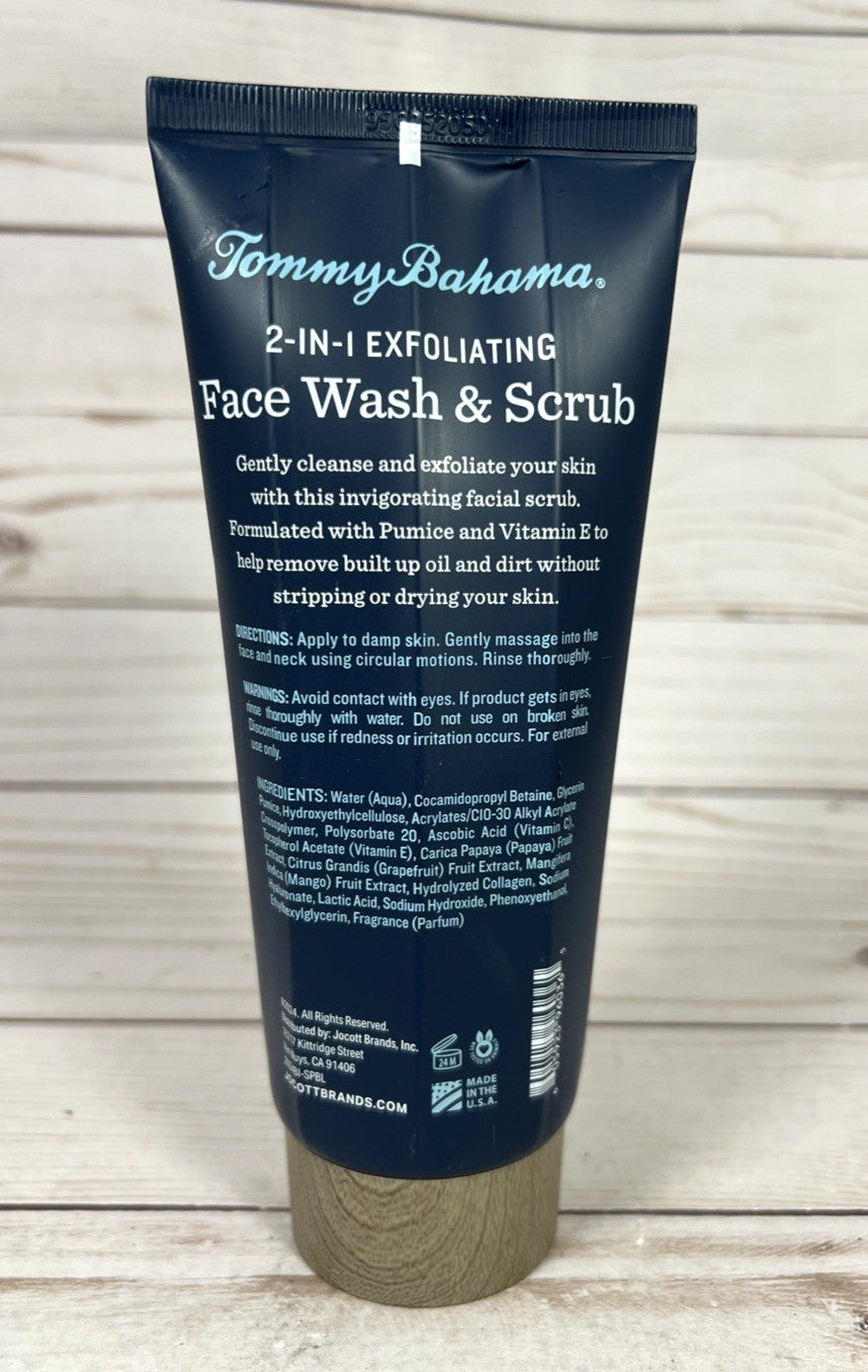 Tommy Bahama 2-in-1 Exfoliating Face Wash & Scrub Sea + Surf 6oz