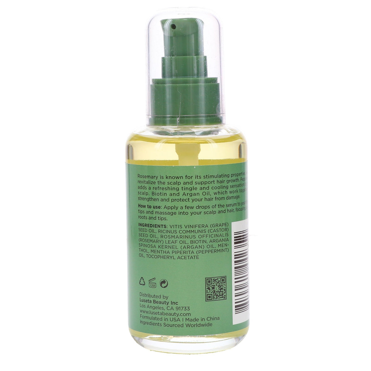 Luseta Rosemary Mint Hair & Scalp Serum - Nourishing Treatment for Hair Growth 3.4 oz