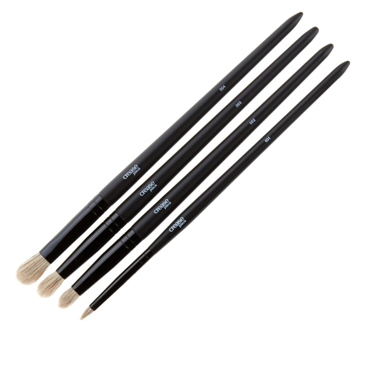 Makeup Cut Crease Kit & Brush Set for Eyeshadow Application - 6 Shapes + 4 Brushes