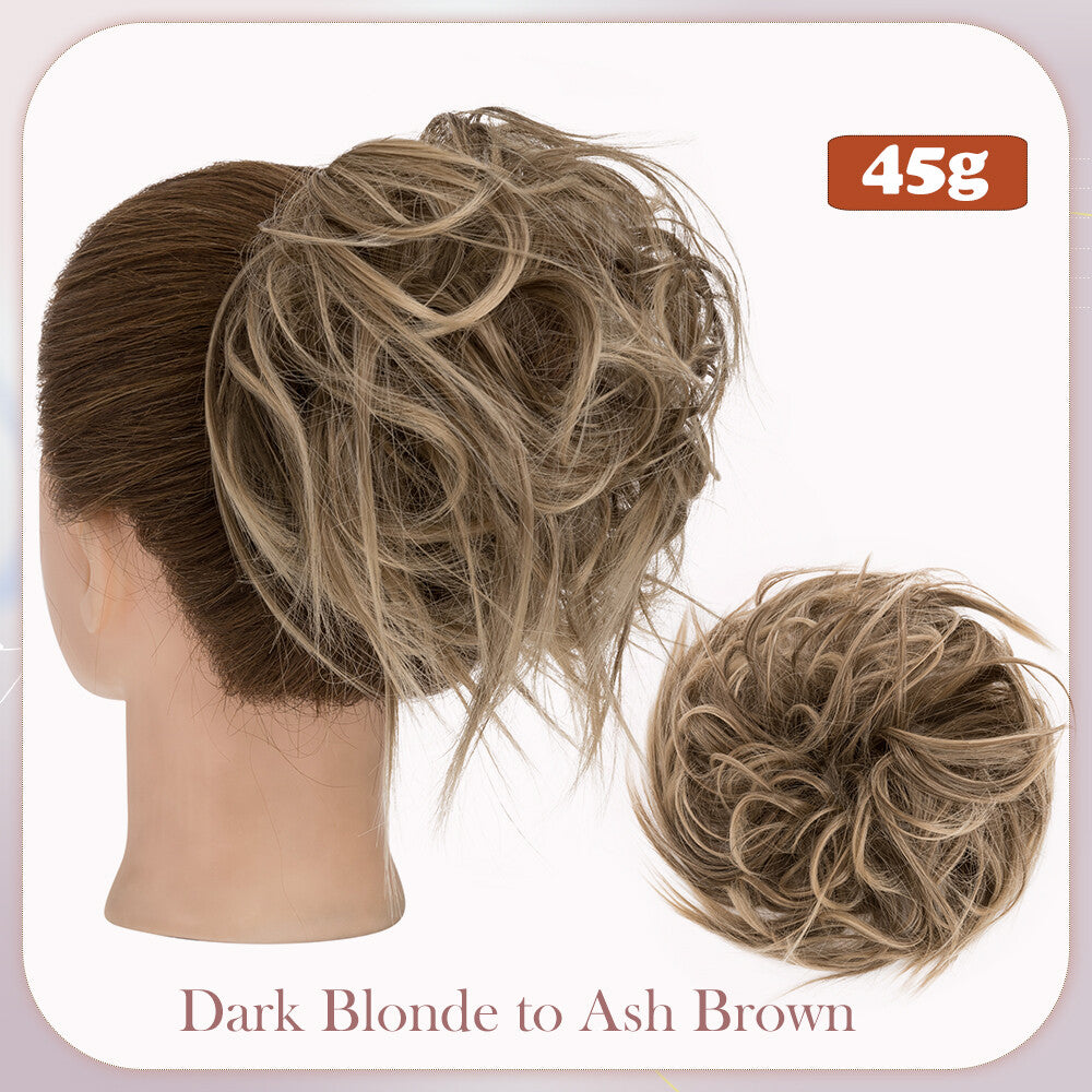 Large Messy Bun Hair Extension Wrap - Thick, Natural Look, Adjustable Updo