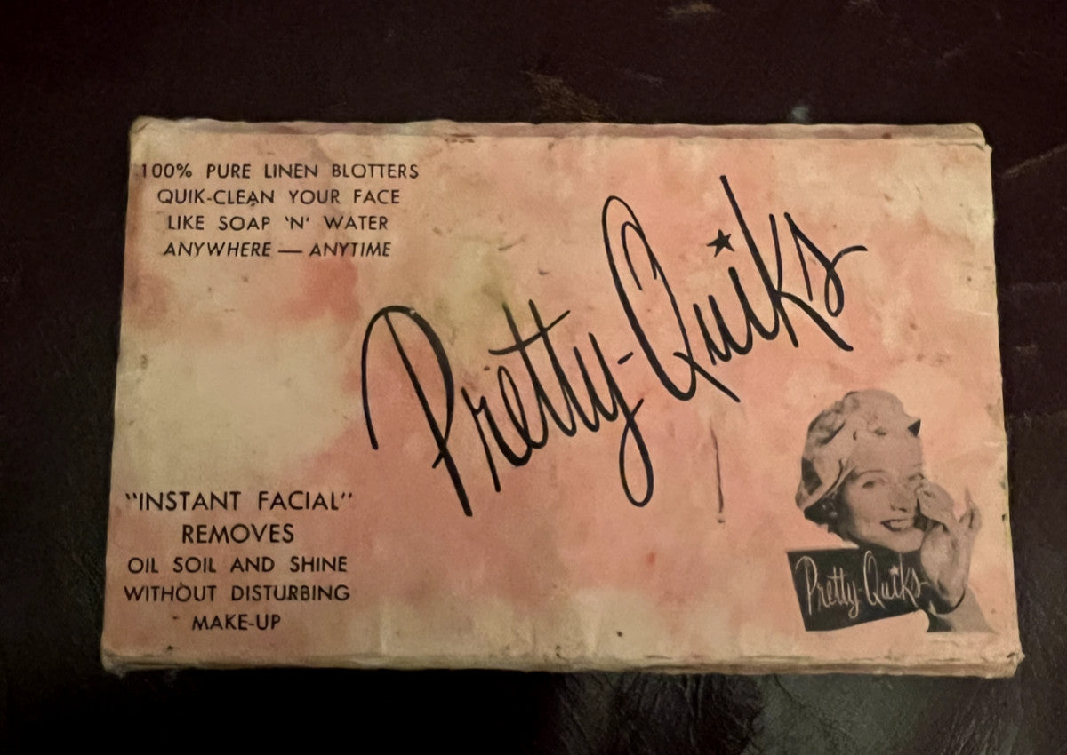 Vintage Linen Blotters Face Oil Absorbing Sheets for On-the-Go Shine Control