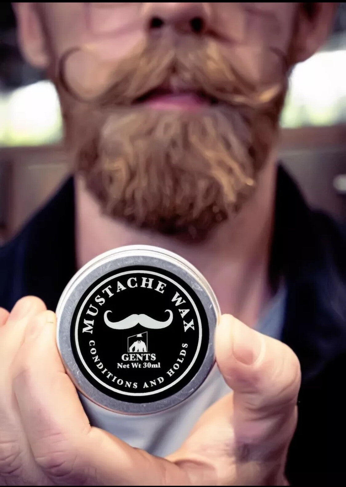 Wooden Beard Comb & Mustache Wax Set – Grooming & Styling Kit