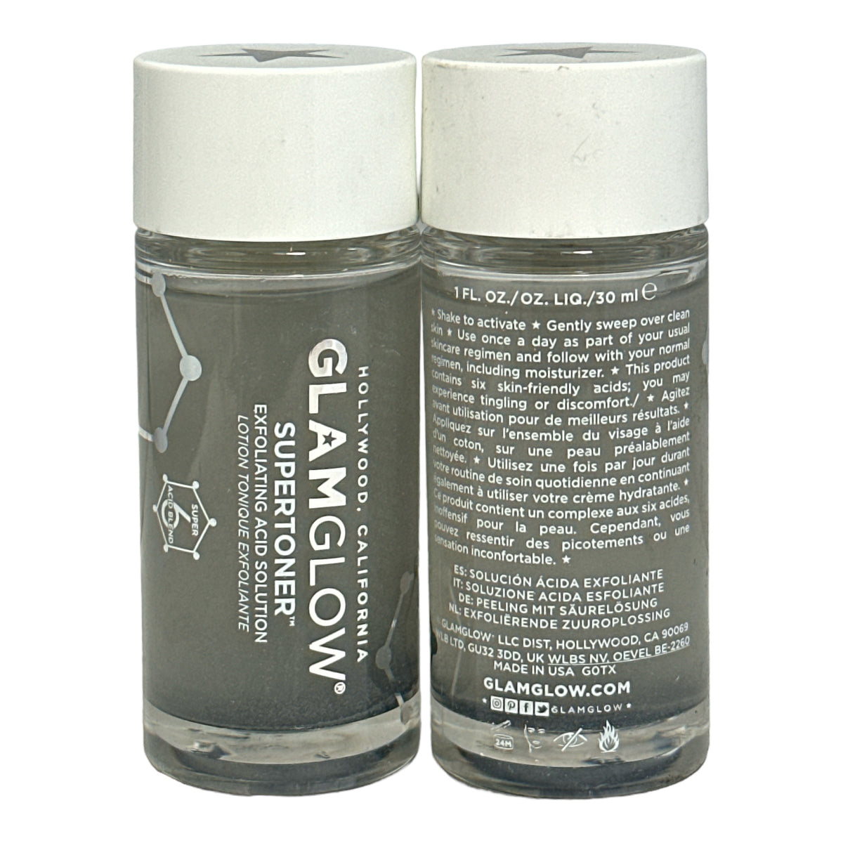 Exfoliating Acid Toner Solution - 1 Fl Oz (30ml) - Pack of 2